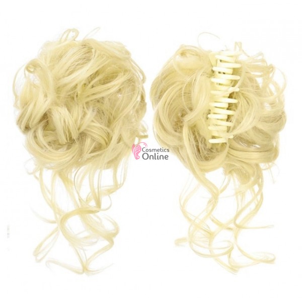 Coc modern din par artificial cu cleste SW207613 - Blond Deschis